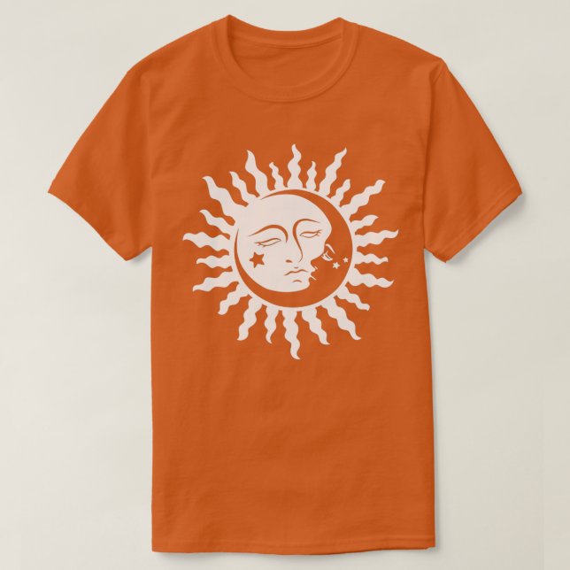 Camiseta Alquimia de luna de sol Astrología Brujería Diseño (Diseño del anverso)