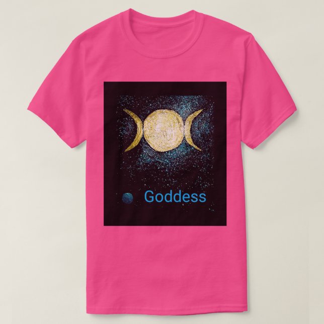 Camiseta Alquimia diosa de luna triple diseño de tarjeta Or (Diseño del anverso)