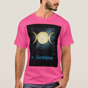 Camiseta Alquimia diosa de luna triple diseño de tarjeta Or