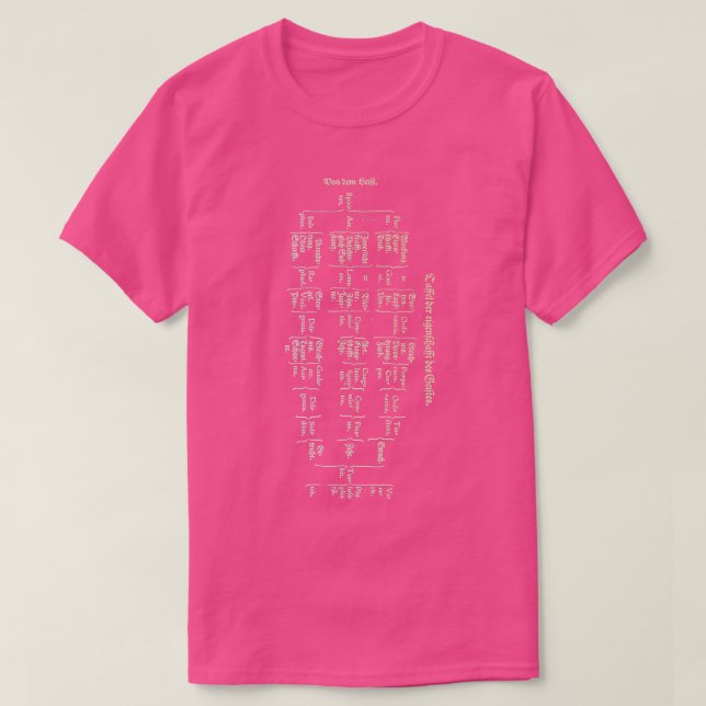 Camiseta Alquimia Don Dem II Ciencia Química (Diseño del anverso)