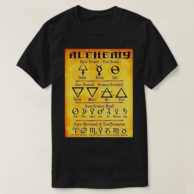Camiseta Alquimia Los 4 Elementos del Éter (Diseño del anverso)