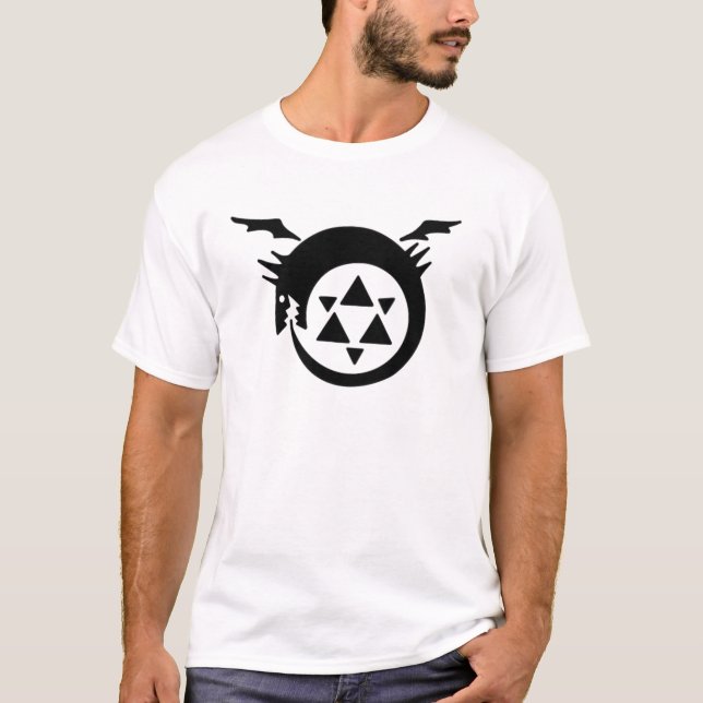 Camiseta Alquimista Metalizado completo Homunculus (Anverso)
