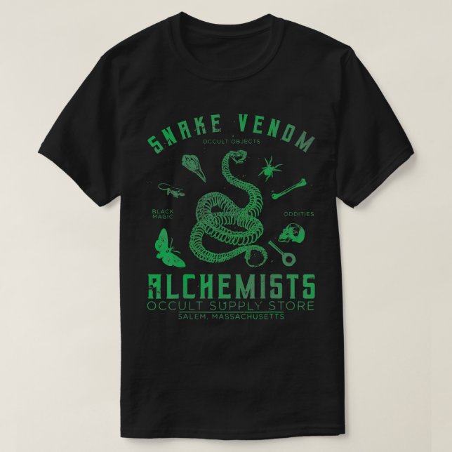 Camiseta Alquimistas de Snake Venom Ocultan Tienda de Sumin (Diseño del anverso)