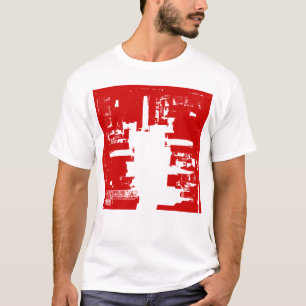 Camiseta Alrededor de la abstracción del centro de la ciuda