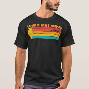 Camiseta Alrededor de Lake Beach Illinois Vintage Alma con 
