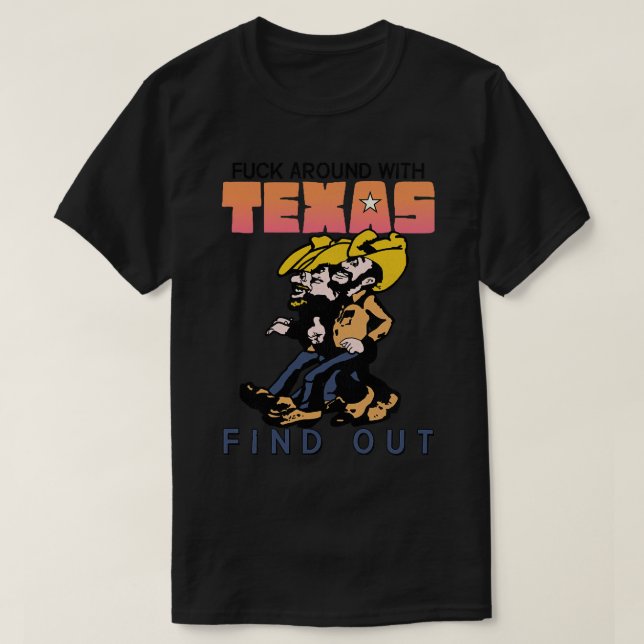 Camiseta Alrededor de Texas y descubra (Diseño del anverso)