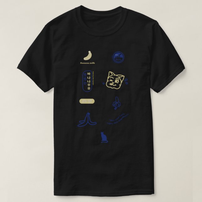 Camiseta Alrededor de usted PEGATINAS del Cartón de Leche B (Diseño del anverso)