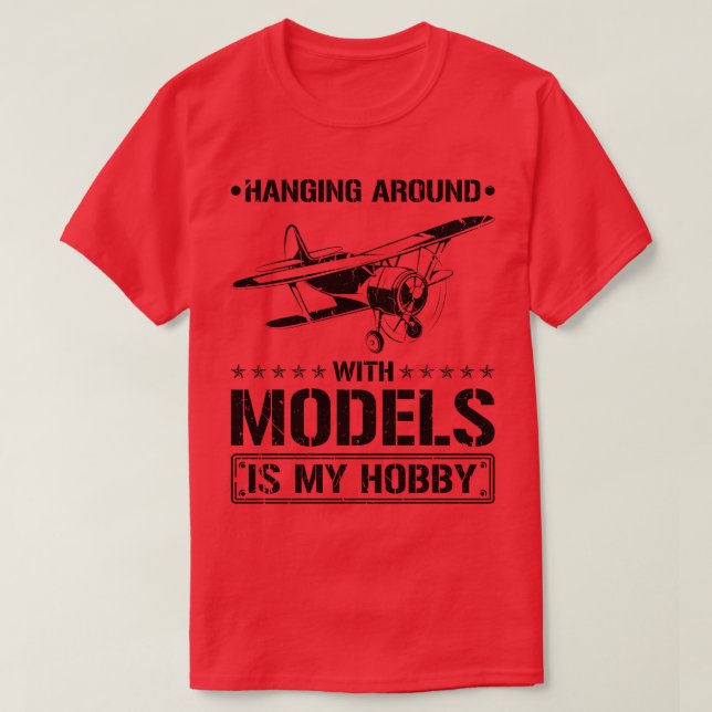 Camiseta Alrededor del avión modelo (Diseño del anverso)