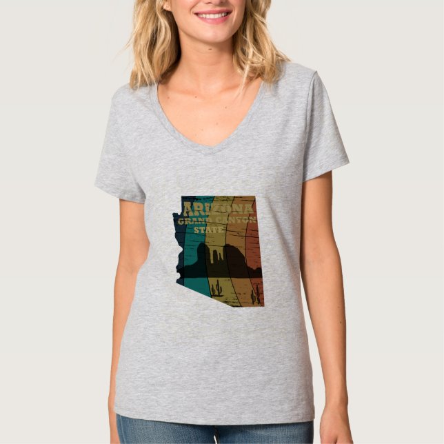 Camiseta Alrededor del mapa de Arizona Sedona (Anverso)