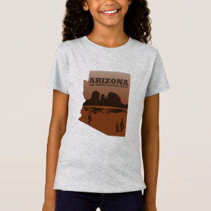 Camiseta Alrededor del mapa de Arizona Sedona