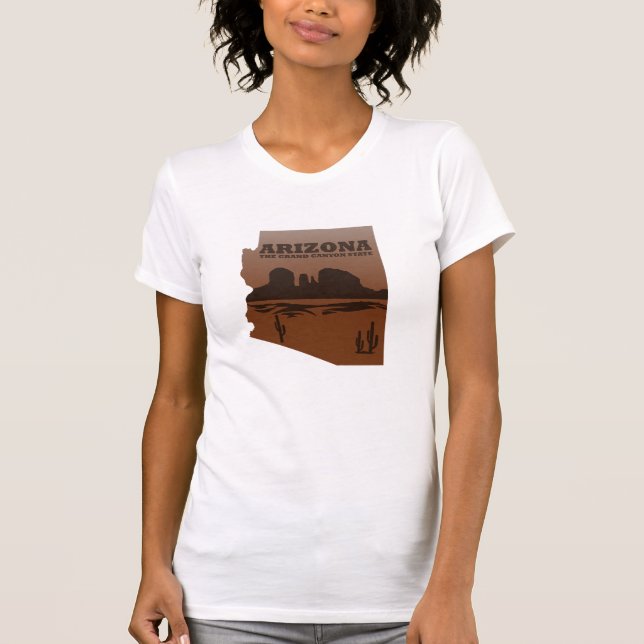 Camiseta Alrededor del mapa de Arizona Sedona (Anverso)