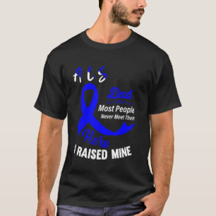 Camiseta ALS Awareness Dad Cinta azul Padre Cinta Cita de a