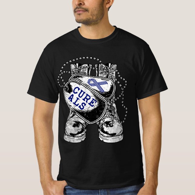 Camiseta ALS Awareness for Military Veteran  (Anverso)
