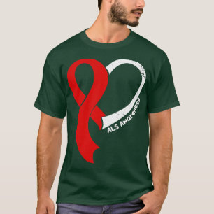 Camiseta ALS Awareness Hopar Love Heart Ribbon Happy Valent