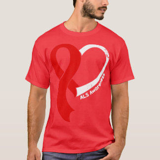 Camiseta ALS Awareness Hopar Love Heart Ribbon Happy Valent