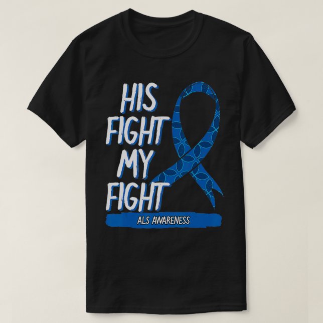 Camiseta ALS Awareness Ribbon MND Lou Gehrig's Disease Blue (Diseño del anverso)