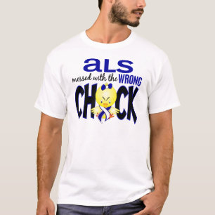 Camiseta ALS ensuciado con el polluelo incorrecto