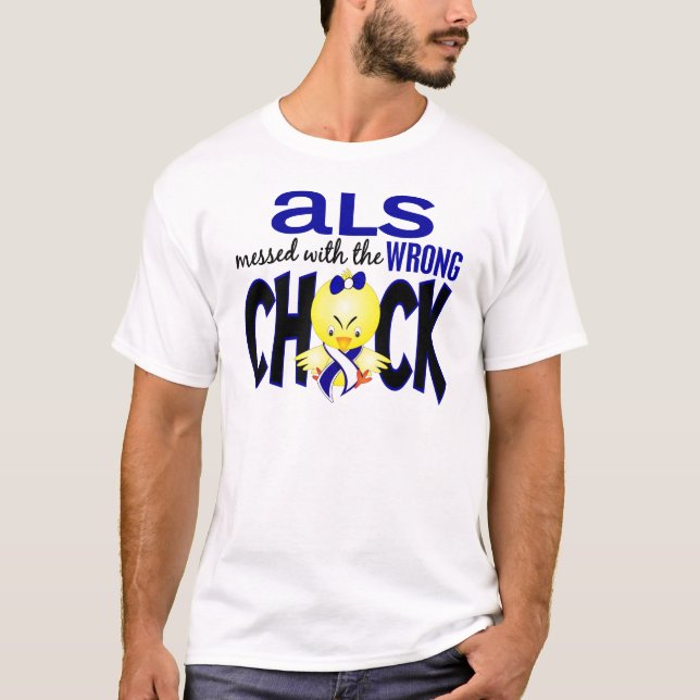 Camiseta ALS ensuciado con el polluelo incorrecto (Anverso)