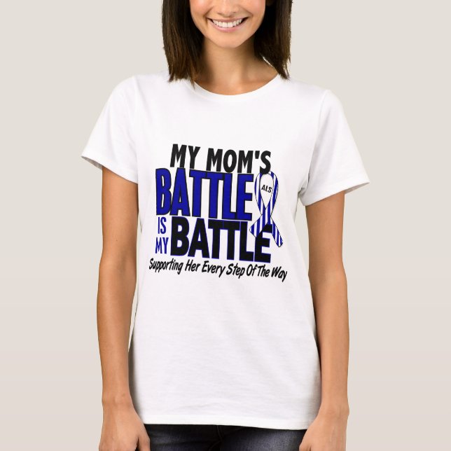 Camiseta ALS mi batalla demasiado 1 mamá (Anverso)
