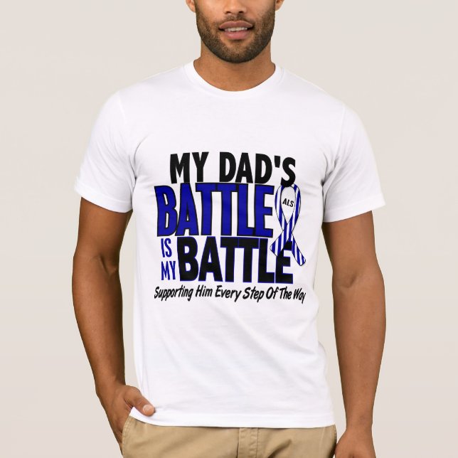 Camiseta ALS mi batalla demasiado 1 papá (Anverso)