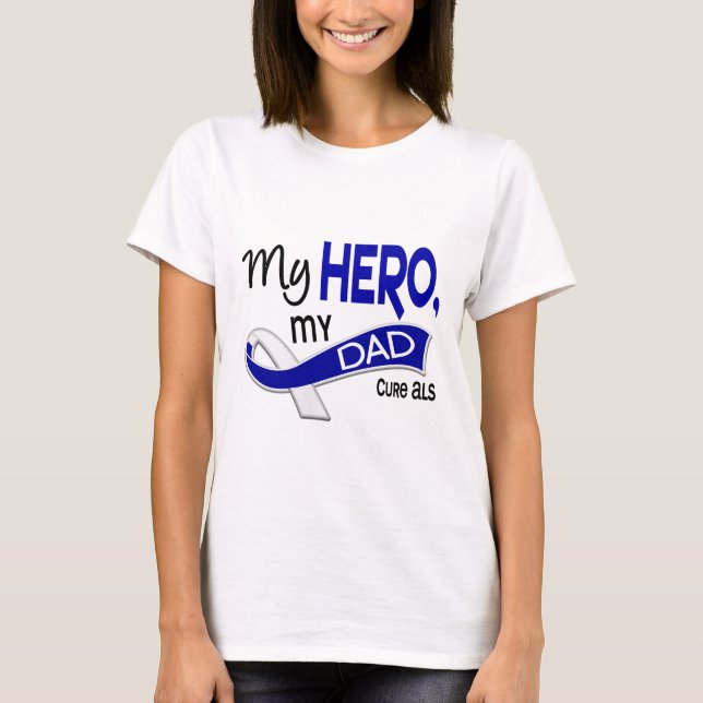 Camiseta ALS mi papá mi héroe 42 (Anverso)