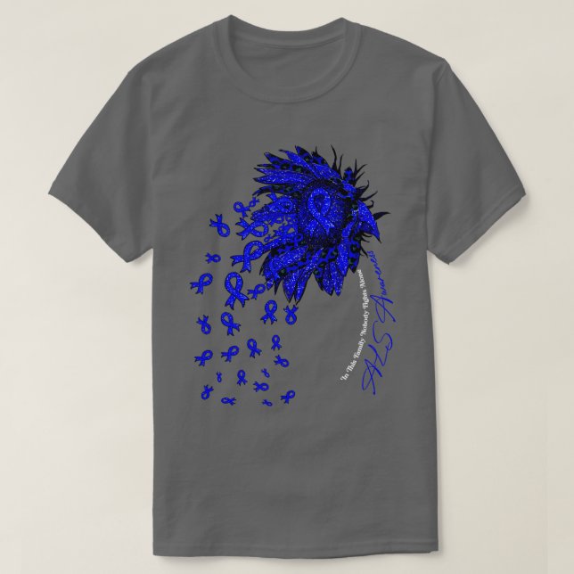 Camiseta ALS Sensibilización girasol nadie lucha solo (Diseño del anverso)