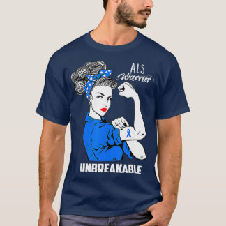 Camiseta ALS Warrior Unbreakable  ALS Awareness Gift
