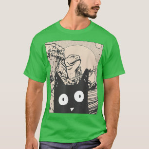 Camiseta Alt Estético Vintage Japonés Cute Anime Kitten N