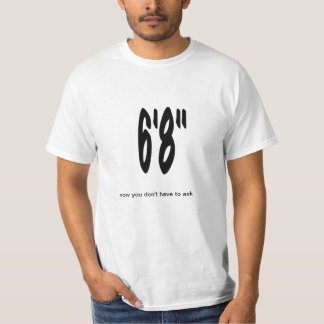 Camiseta alta 6' 8" de la persona