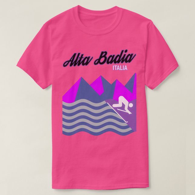 Camiseta Alta Badia Dolomitas Estación de esquí de Italia S (Diseño del anverso)