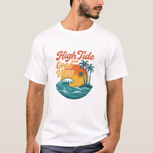 Camiseta Alta marea y buenas vibraciones - Vintage Surf Sun