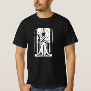 Camiseta Alta Sacerdotisa del Tarot Fumando Marihuana Ocult