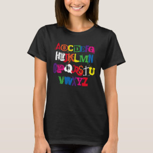 Camiseta Alta tipografía divertida en arco iris