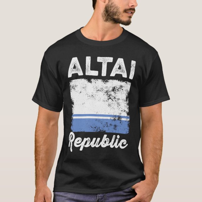 Camiseta Altai Flag Distressed  Men Women Kids  Altaian Fla (Anverso)