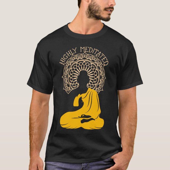 Camiseta Altamente meditado| Yin Yang Buddha Gift T Shirt (Anverso)