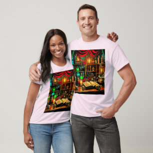 Camiseta Altar de Bruja Diseño de Poción Mística Nocturna
