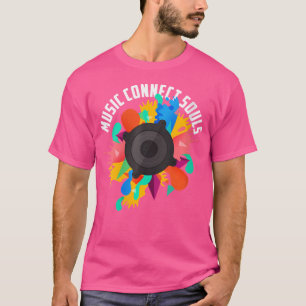 Camiseta Altavoz de auriculares mezclador de DJ Wo Music Co