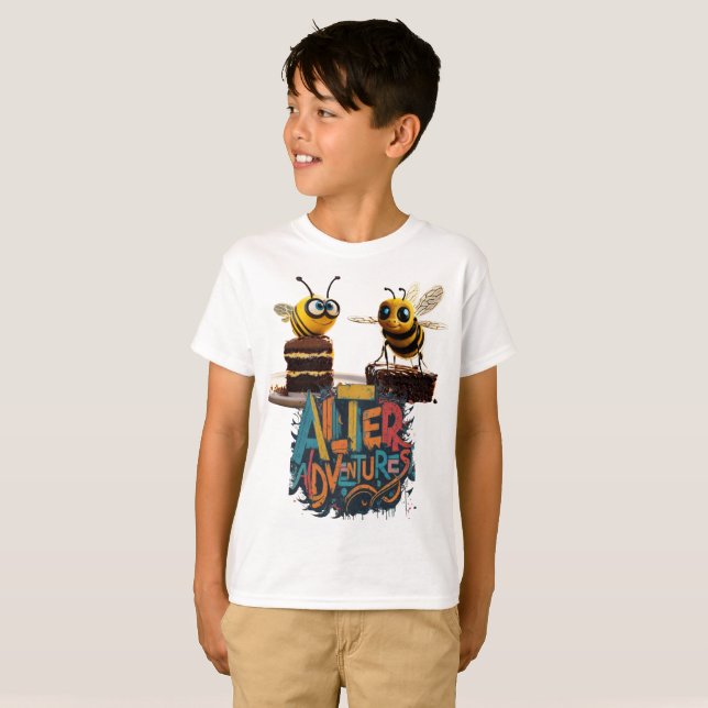 Camiseta Alter Adventures Abeja Pixar 3D Volando (Anverso completo)