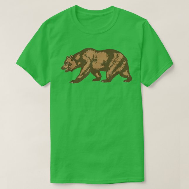 Camiseta Alteración de la vendimia del oso del estado dorad (Diseño del anverso)