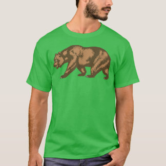 Camiseta Alteración de la vendimia del oso del estado dorad