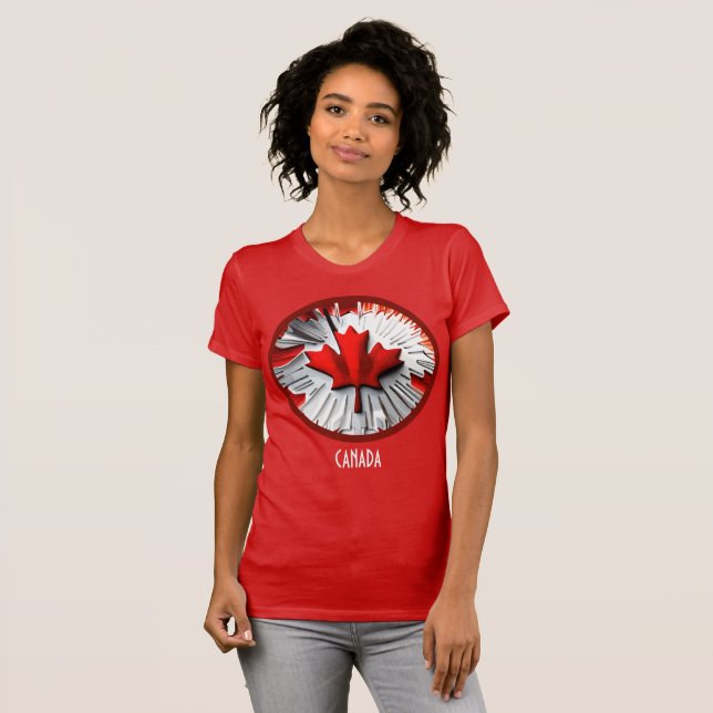 Camiseta Altered Maple Leaf: Un giro creativo canadiense (Anverso completo)