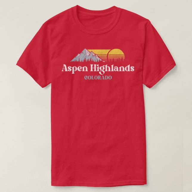 Camiseta Altiplano de Aspen, COLORADO, Senderismo por snowb (Diseño del anverso)