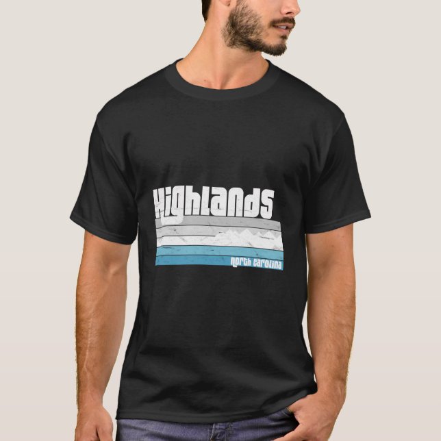 Camiseta Altiplano Montañas de Carolina del Norte Nc Blue R (Anverso)