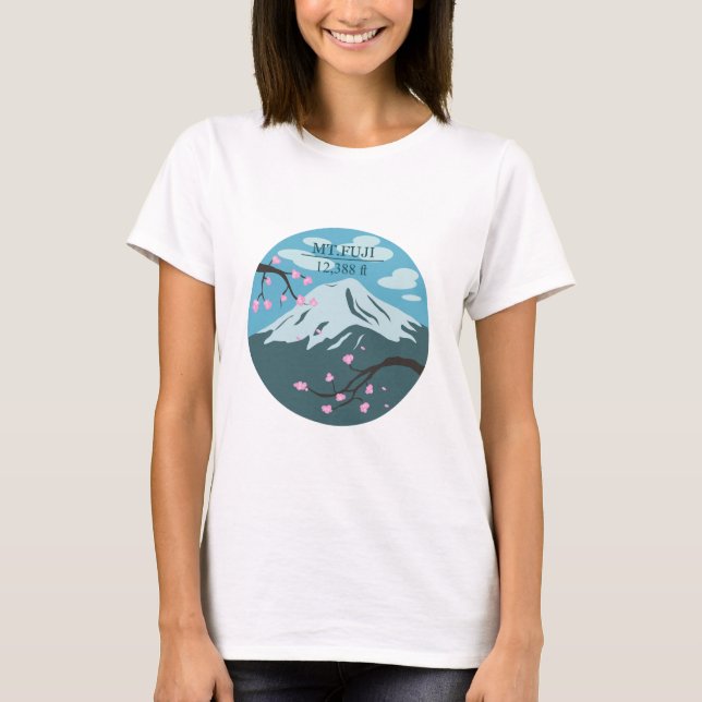 Camiseta Altitud del monte Fuji (Anverso)