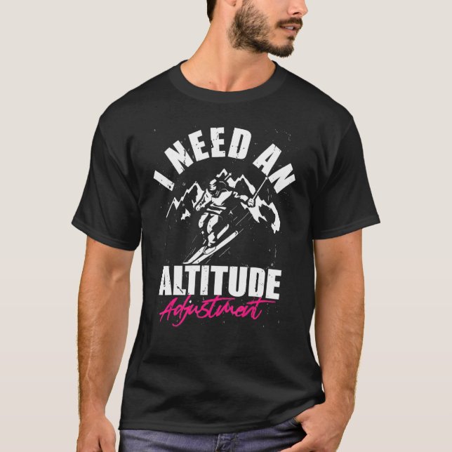 Camiseta Altitude adjustment  Snowboarding downhill ski sno (Anverso)
