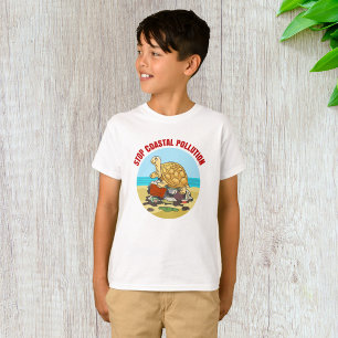 Camiseta Alto a la contaminación costera en el medio ambien