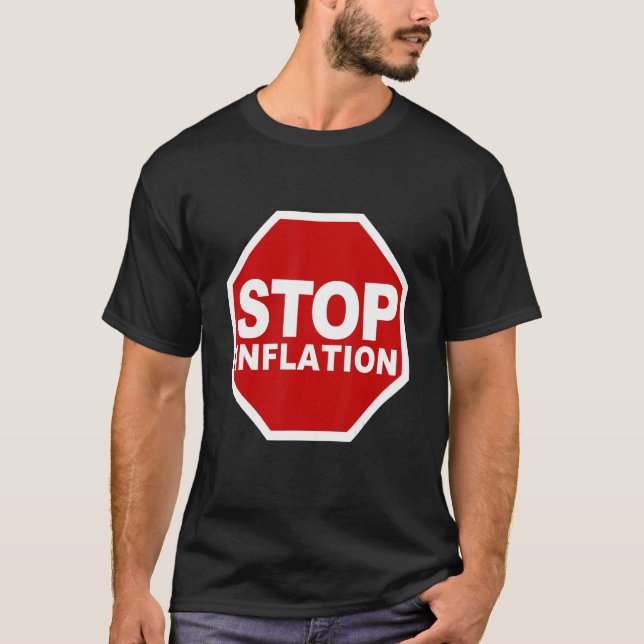 Camiseta Alto a la inflación Alto al Rótulo vial Guay cita  (Anverso)