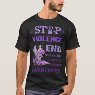 Camiseta Alto a la violencia Acabar con el silencio de la v