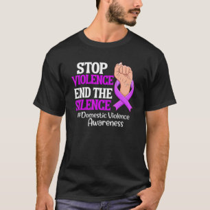 Camiseta Alto a la violencia Acabar con el silencio de la v