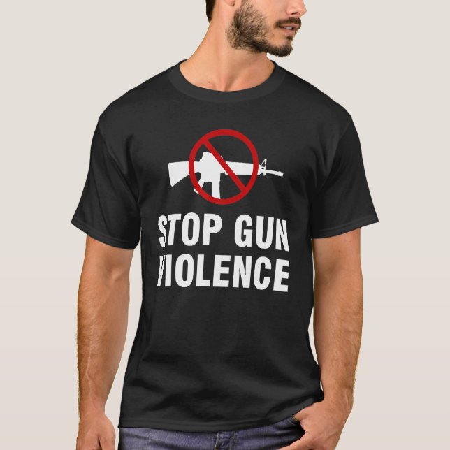 Camiseta Alto a la violencia de armas Proteja a nuestros ni (Anverso)